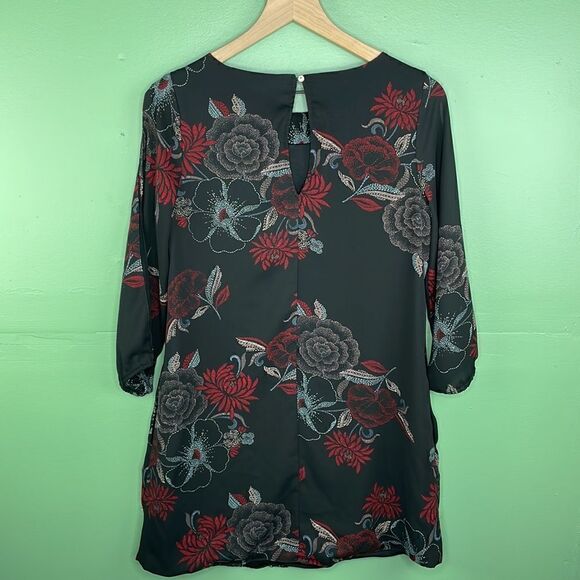 Maurices Floral Print Shift Dress Cold Shoulder size XS - Picture 4 of 12